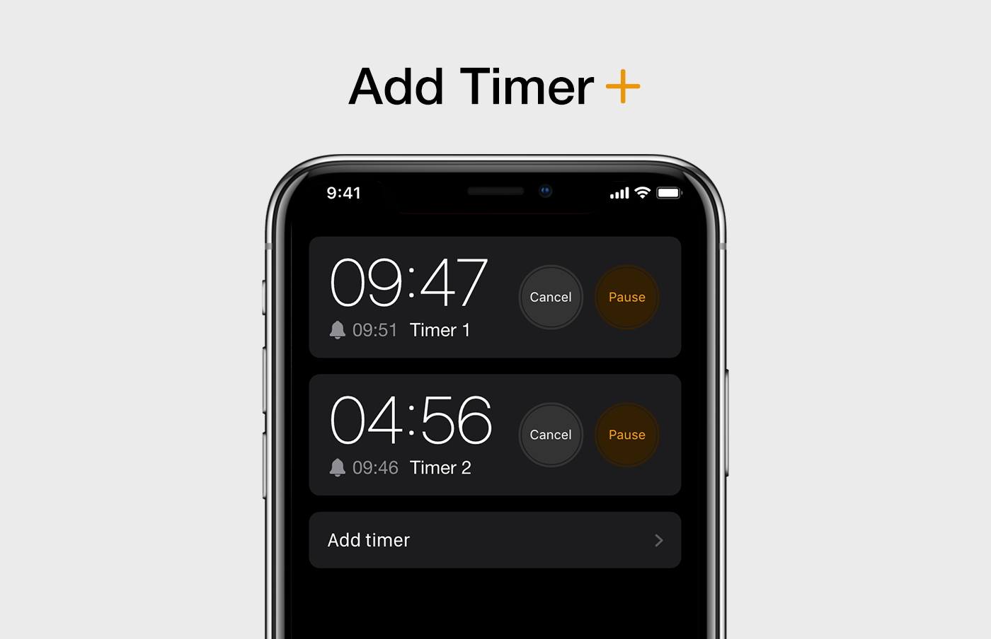 Image - Add Timer iOS concept